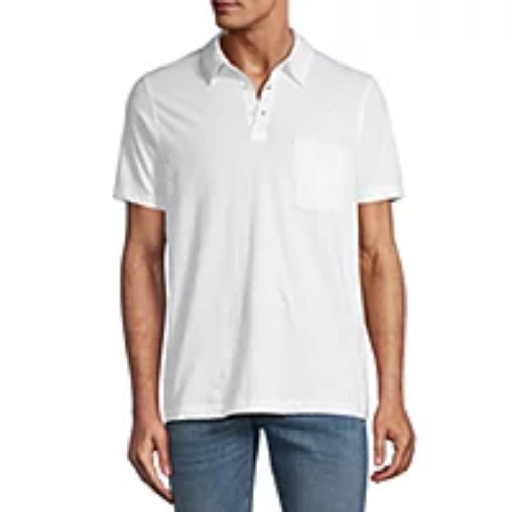 Men's Short Sleeve White Polo Shirt S